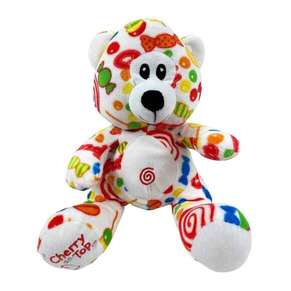 Fiesta Sweets Bear Plush 10" Cherry On Top Candy Carnival Stuffed Animal Toy - Picture 1 of 8